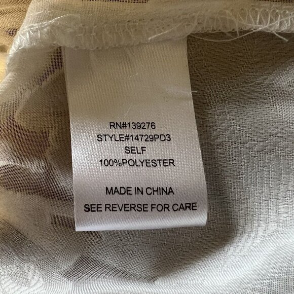 DANIEL RAINN Size Small White Semi-Sheer Tunic Sleeveless Top Lace Crocheted - Picture 9 of 10